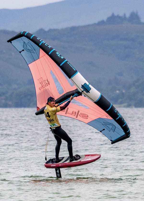 Ant Byrne Wingfoil racing Donegal with Duotone Slick SLS